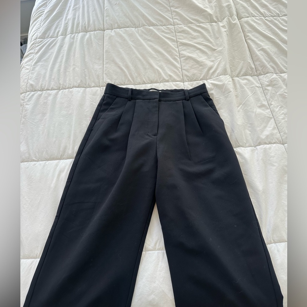 Abercrombie and fitch black wide leg dress pants